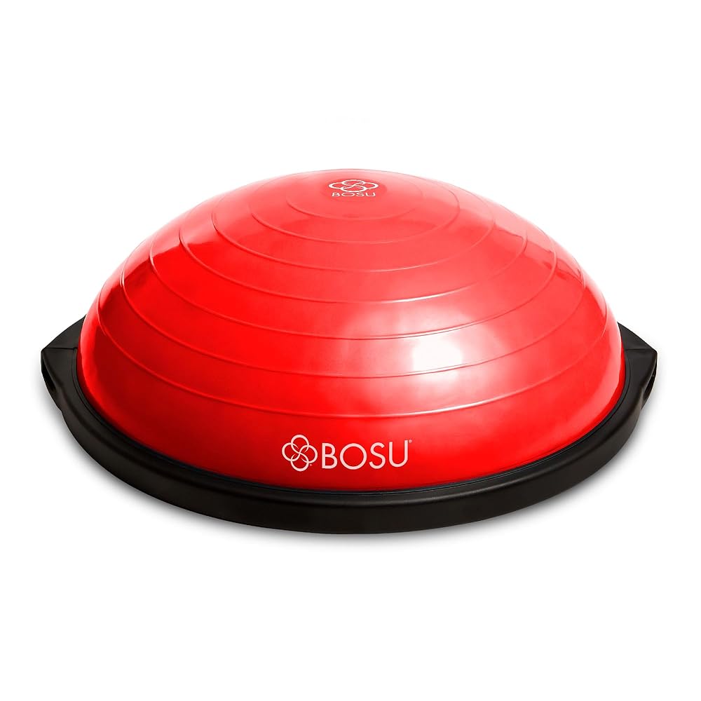 Bosu Pro Balance Board Strength Trainer Ball, Equipment for Home Gym, 26 Inch, Red