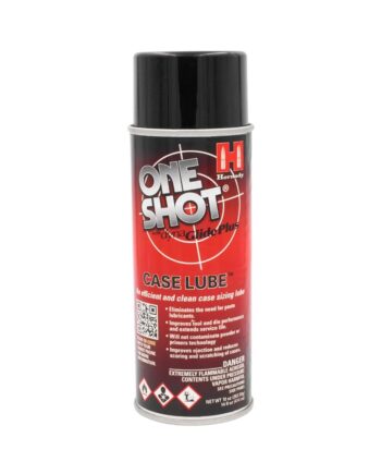 Hornady One Shot Case Lube, 10 oz / 14 fl oz – Aerosol Dry Lube, with DynaGlide Plus – Clean, Non-Sticky and Easy to Use – Contains No Petroleum, Won't Contaminate Powder or Primers