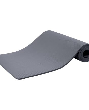 Quality Exercise Yoga Mat, 1/2-Inch Thick High-Density Foam for Full-body workout, Anti-Tear and non-slip Surface, Includes Carry Strap for Home & Studio Workouts, Graphite