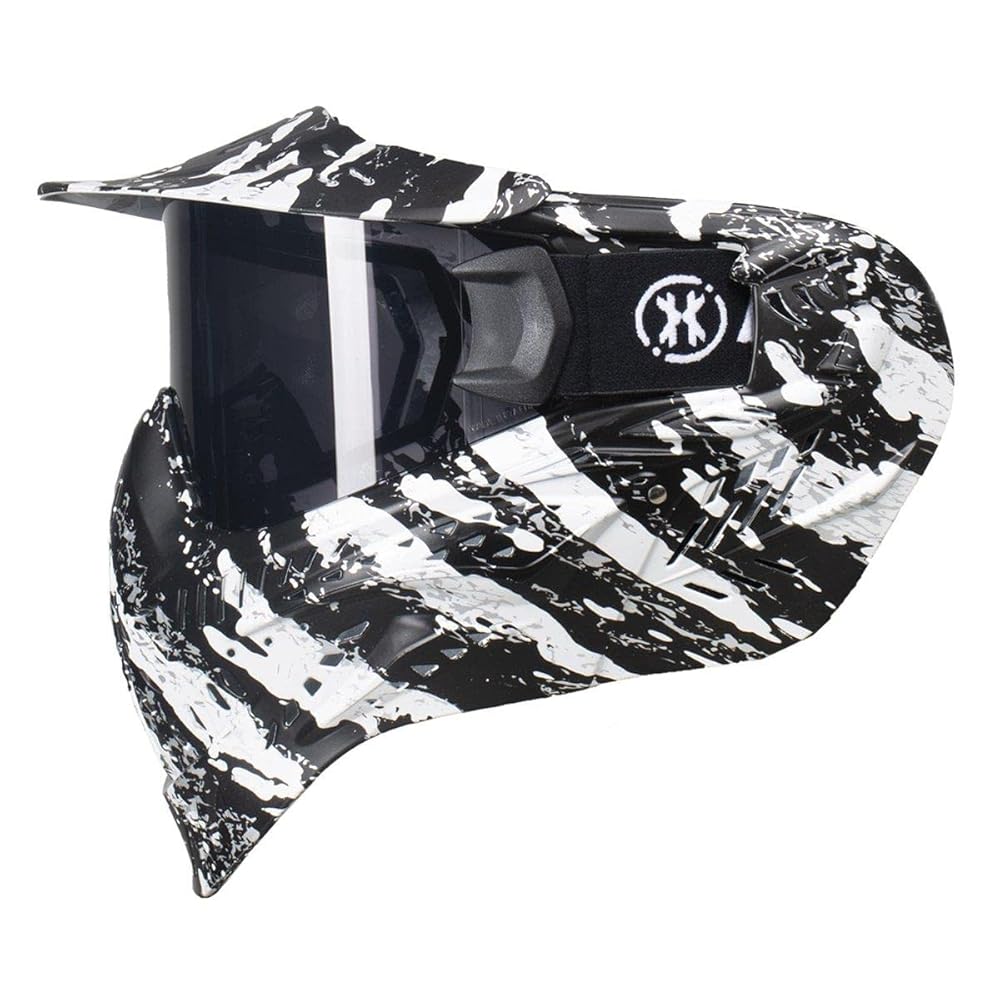 HK Army HSTL Goggle Paintball Airsoft Mask with Anti Fog Thermal Lens (Fracture Black/White/Smoke Lens)