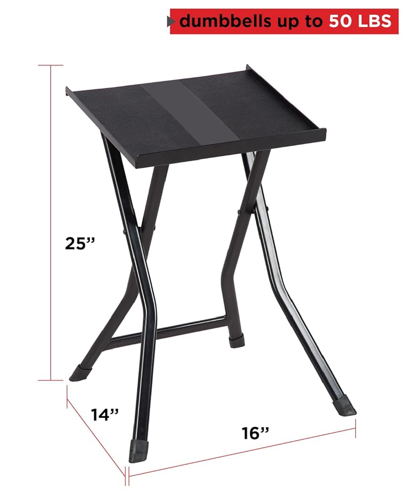 PowerBlock Small Compact Stand, Dumbbell Rack & Weight Rack, Folds Flat For Easy Storage, Use with PowerBlock Expandable Dumbbells, Home Gym Strength Training, Pack of 1
