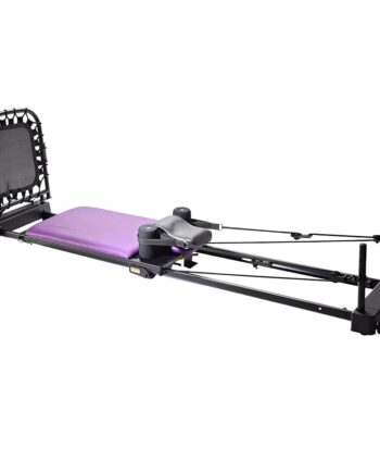 Stamina Products AeroPilates Reformer Plus 379, Pilates Home Gym Equipment with Cardio Rebounder, Padded Foot Bar, 4 Resistance Cords, and Workout DVDs