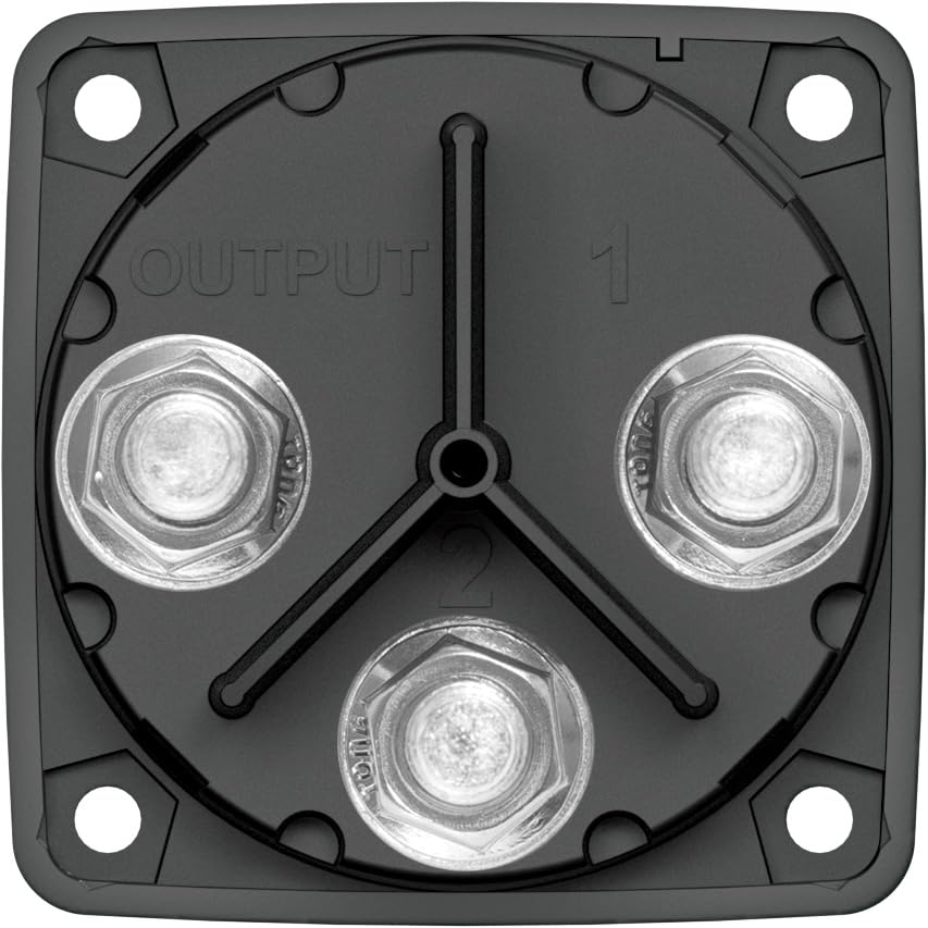 Blue Sea Systems 6007200 m-Series Battery Switch 4 Position Mini Selector Switch, Black