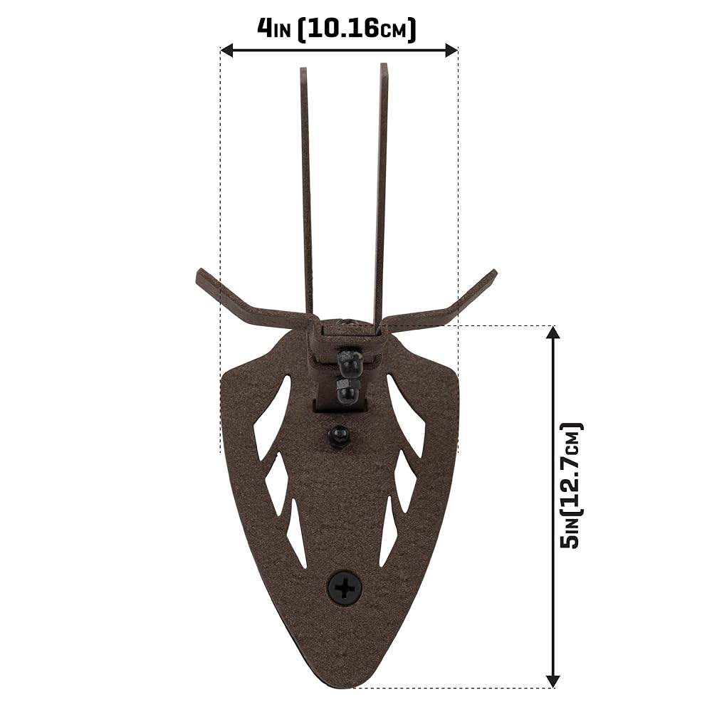 Allen Company EZ Mount Fixed Skull Hanger - Wall Mount Trophy Display for Deer, Antelope & Bear Skulls - Solid Steel Bracket with Complete Installation Kit - Brown