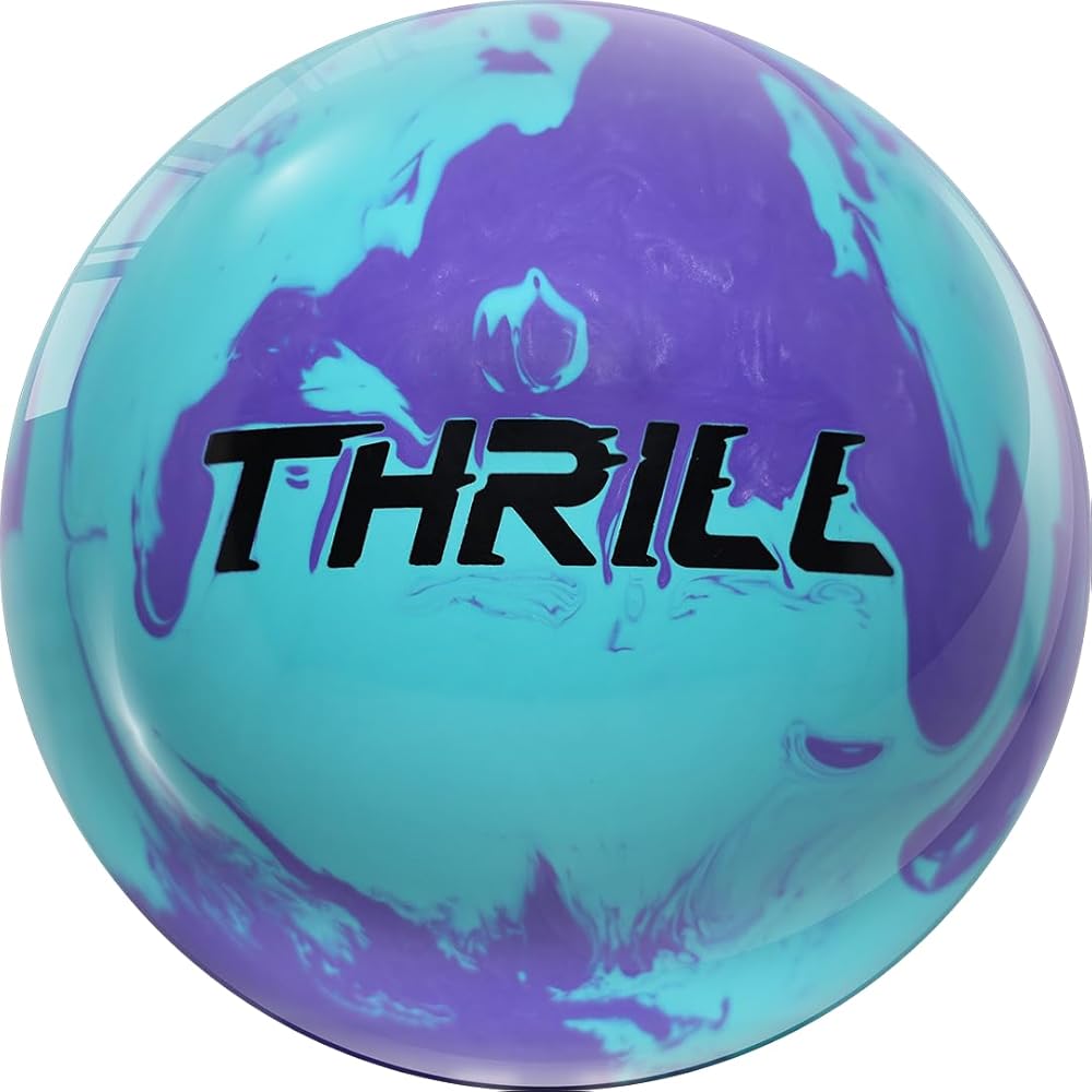 MOTIV Max Thrill Hybrid Bowling Ball | Huge Value and Performance | Sky Blue Solid with Purple Pearl | Available in 10-16 pounds (16, Pounds)