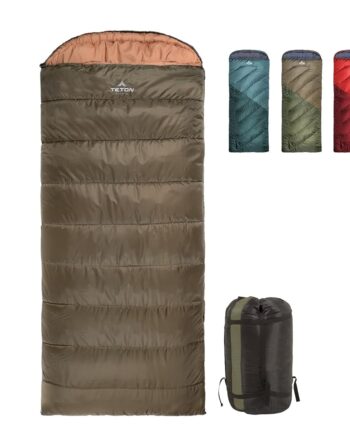 Teton Celsius Regular, 0 Degree Sleeping Bag, All Weather Bag for Adults and Kids Camping Made Easy and Warm Compression Sack Included