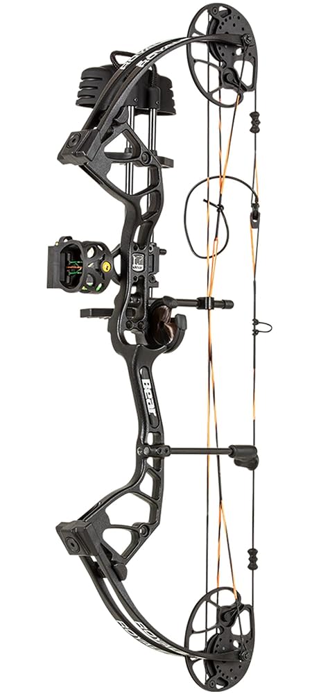 Bear Archery Royale Ready to Hunt Compound Bow Package for Adults and Youth, Right Hand, Shadow