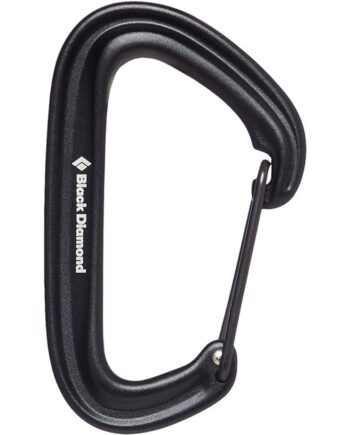 BLACK DIAMOND Litewire Carabiner for Rock Climbing, Black