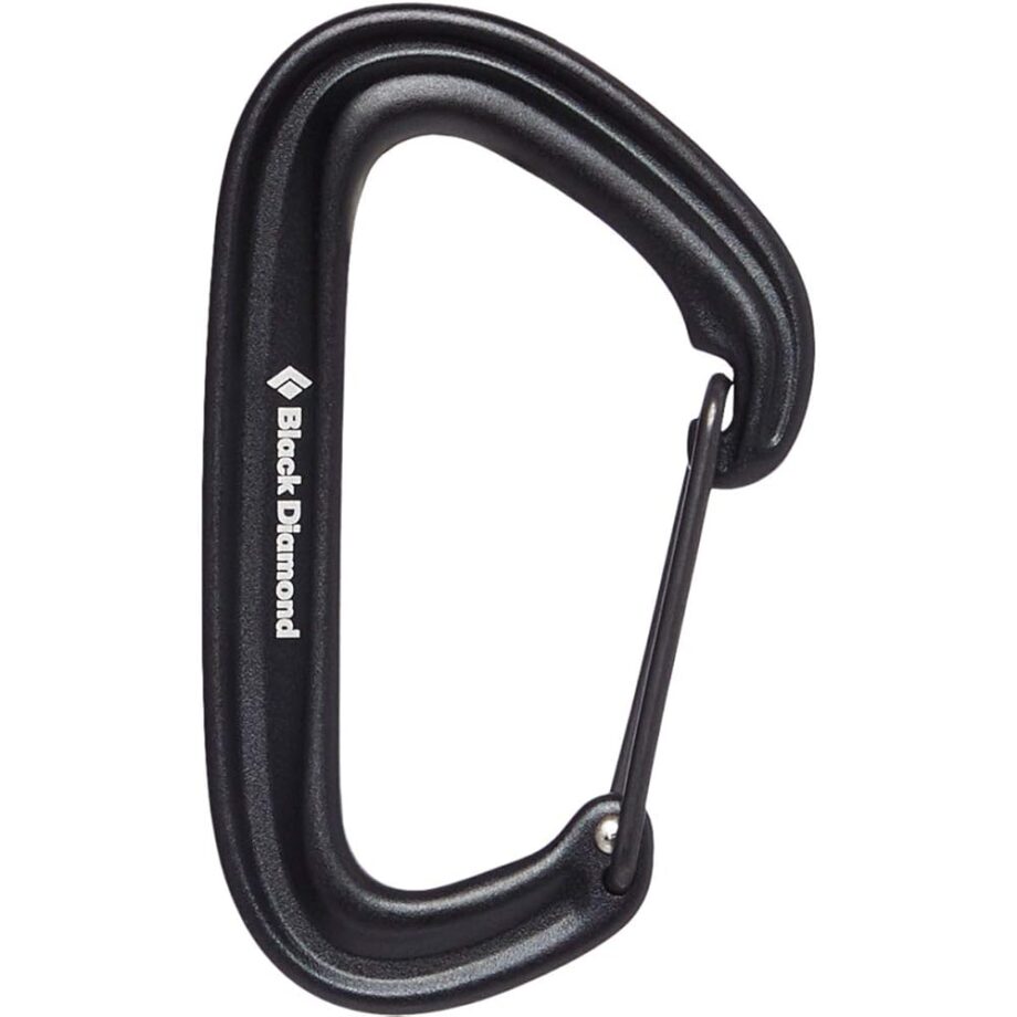 BLACK DIAMOND Litewire Carabiner for Rock Climbing, Black