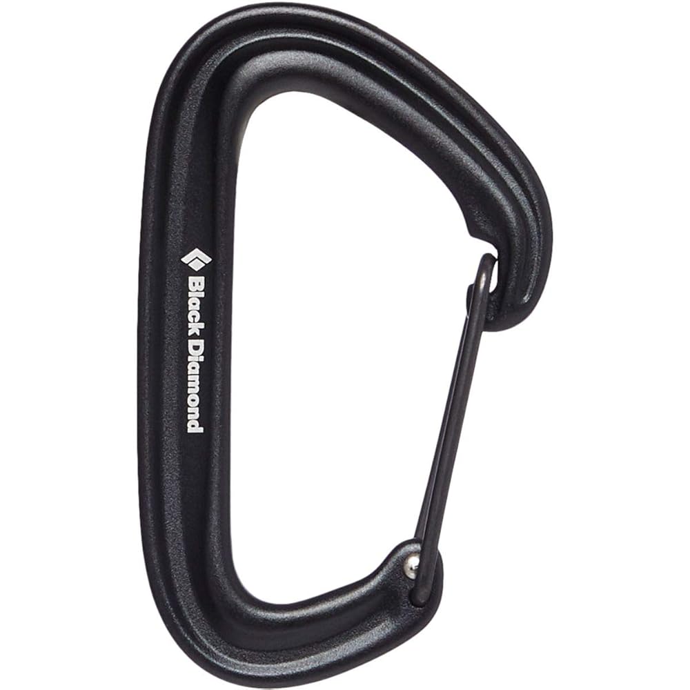 BLACK DIAMOND Litewire Carabiner for Rock Climbing, Black