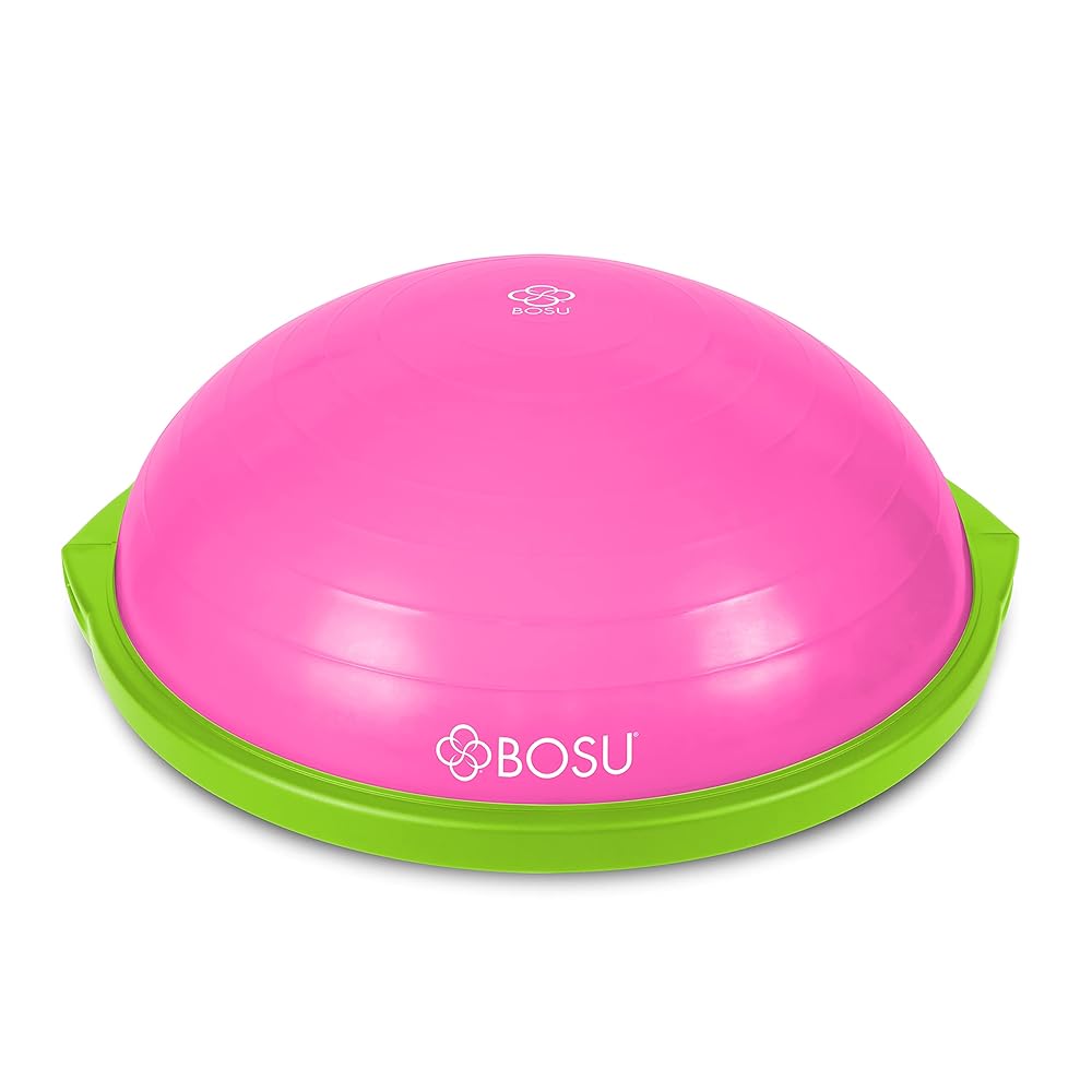 Bosu 72-10850 Home Gym Equipment The Original Balance Trainer 65 cm Diameter, Pink and Lime Green
