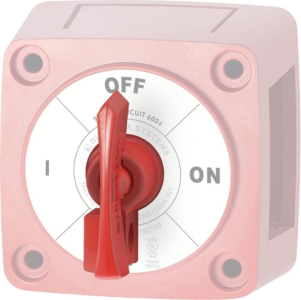 Blue Sea Systems 7903 m-Series Battery Switch Key Lock Replacement for 6004, Red