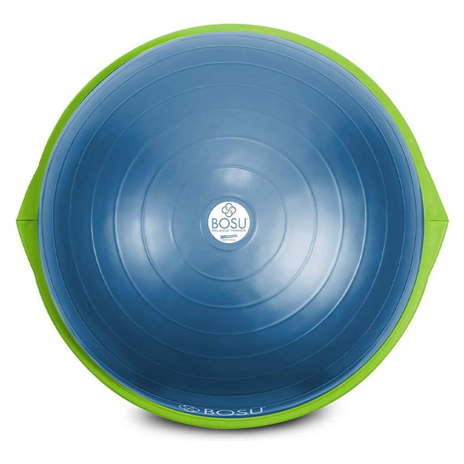 Bosu Home Gym Equipment the Original Balance Trainer Enhance Workout, Strength, Balance, and Flexibility with 26 Inches Diameter, Blue and Green