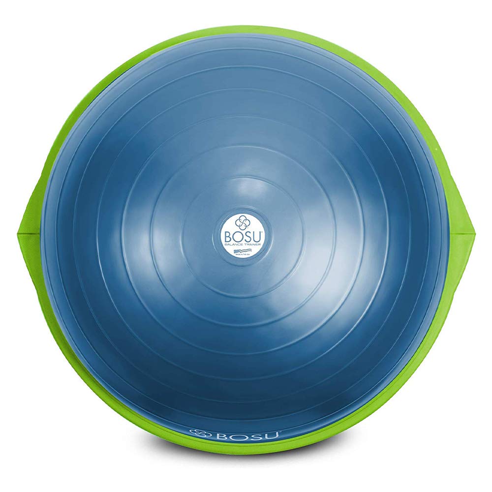 Bosu Home Gym Equipment the Original Balance Trainer Enhance Workout, Strength, Balance, and Flexibility with 26 Inches Diameter, Blue and Green
