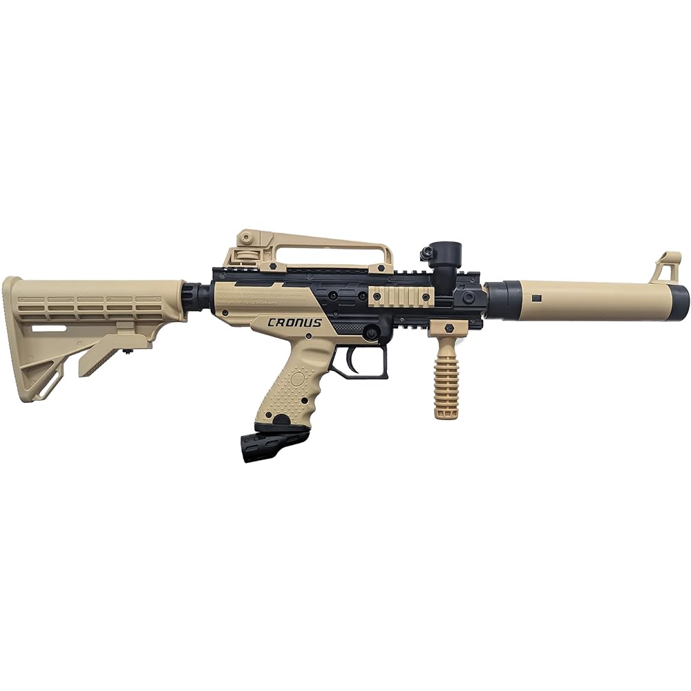 Tippmann Cronus Tactical Semi Auto Paintball Marker Gun, Black and Tan