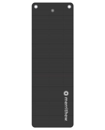 Merrithew STOTT PILATES Deluxe Pilates Mat with Grommets (Graphite) 0.6 inch / 15 mm, Black