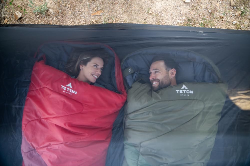 Teton Celsius Regular -25F Degree Sleeping Bag - Cold-Weather Sleeping Bag for Adults and Kids - Camping Made Easy and Warm. Compression Sack Included