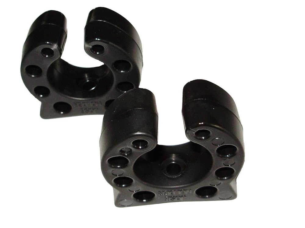 AIRHEAD 4' Bungee Dockline and SuperStick Urethane Pole Storage Clips, 5/8" - 3/4", Black, 2 Pack