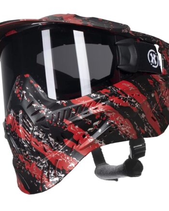 HK Army HSTL Goggle Paintball Airsoft Mask with Anti Fog Thermal Lens (Fracture Black/Red/Smoke Lens)