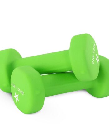 Yes4All 3 lbs Dumbbells Neoprene with Non Slip Grip – Great for Total Body Workout – Total Weight: 6 lbs (Set of 2)