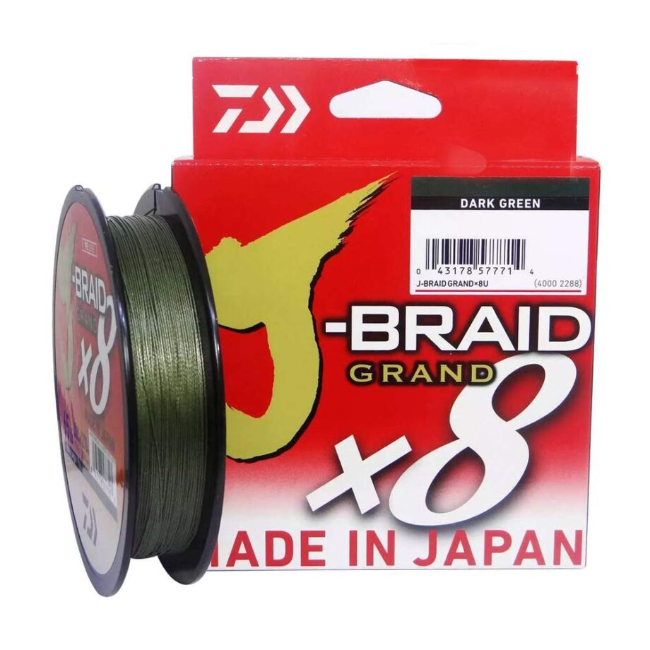 Daiwa J-BRAID GRAND 8X 300YDS FILLER SPOOL DARK GREEN
