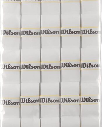 WILSON Pro Overgrip Comfort - 25 Pack - White - Less per Grip Than a 30 Pack