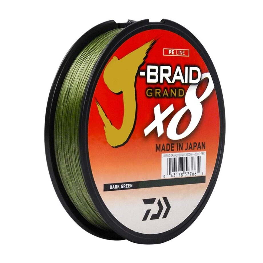 Daiwa J-BRAID GRAND 8X 300YDS FILLER SPOOL DARK GREEN