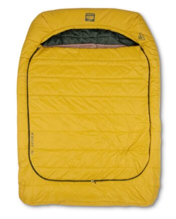 Kelty Tru.Comfort Doublewide 2P 20 Degree Sleeping Bag, Two Person, Synthetic Fill, Couples & Family Camping, Overlanding – Removable Blanket, Wider Than Queen Sized Bed, Updated for 2023 (Olive Oil)