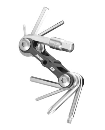 Topeak The Mini 9-Function Bicycle Tool - TT2409 , Black/Silver, L x W x H 6.6 x 3.1 x 2cm / 2.6” x 1.2” x 0.8”