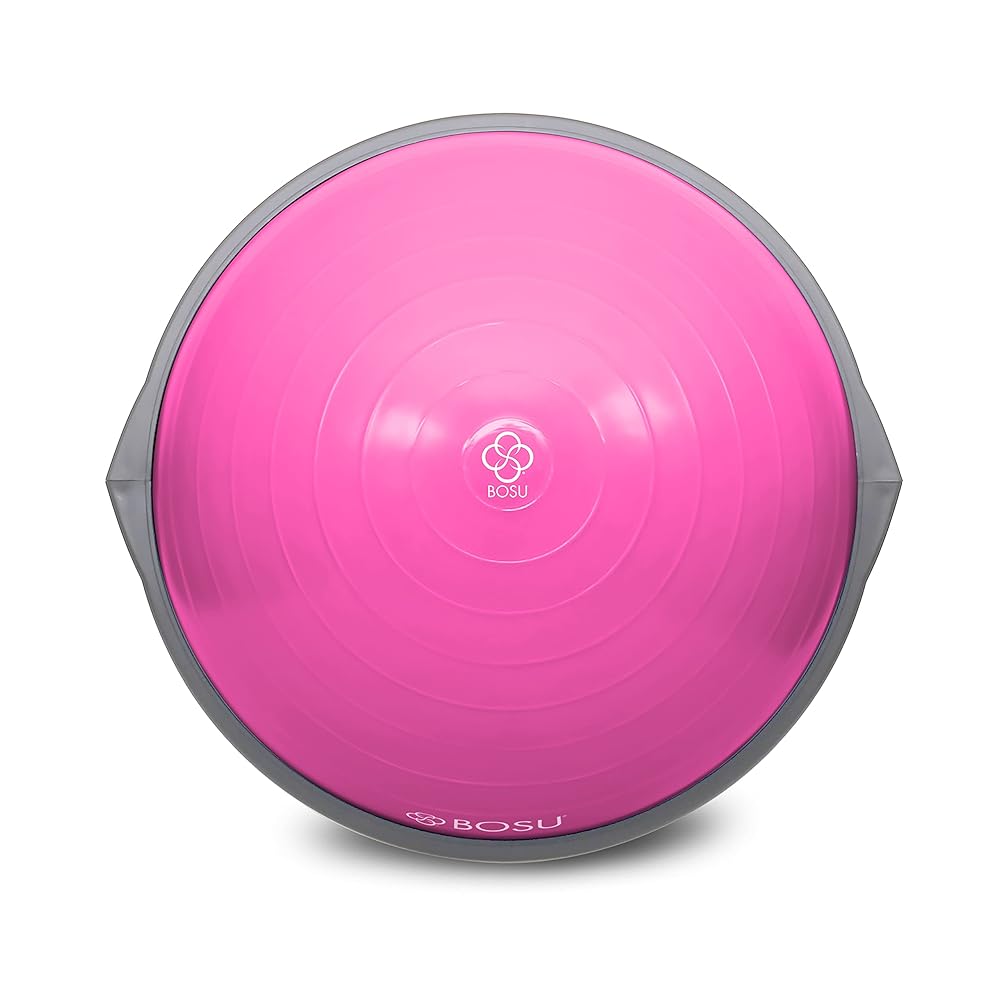Bosu 72-10850 Home Gym Equipment The Original Balance Trainer 65 cm Diameter, Pink and Gray