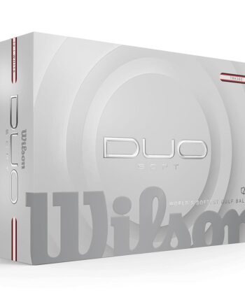 WILSON 2025 Duo Soft TRK360 Golf Balls - White/Red Stripe, 12 Balls