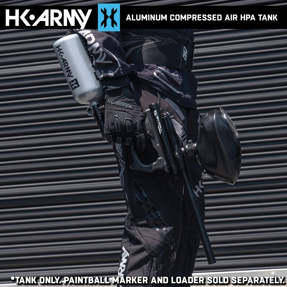 HK Army 48ci/3000psi Aluminum Compressed Air HPA Tank - Refillable High Pressure System for Paintball & Airsoft Gear - Gunmetal