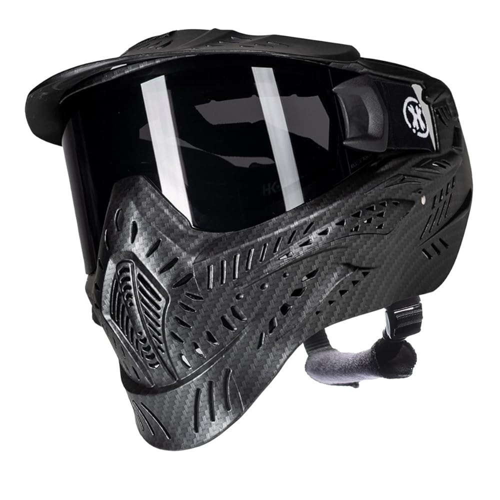 HK Army HSTL Goggle Paintball Airsoft Mask with Anti Fog Thermal Lens (Carbon Fiber/Smoke Lens)