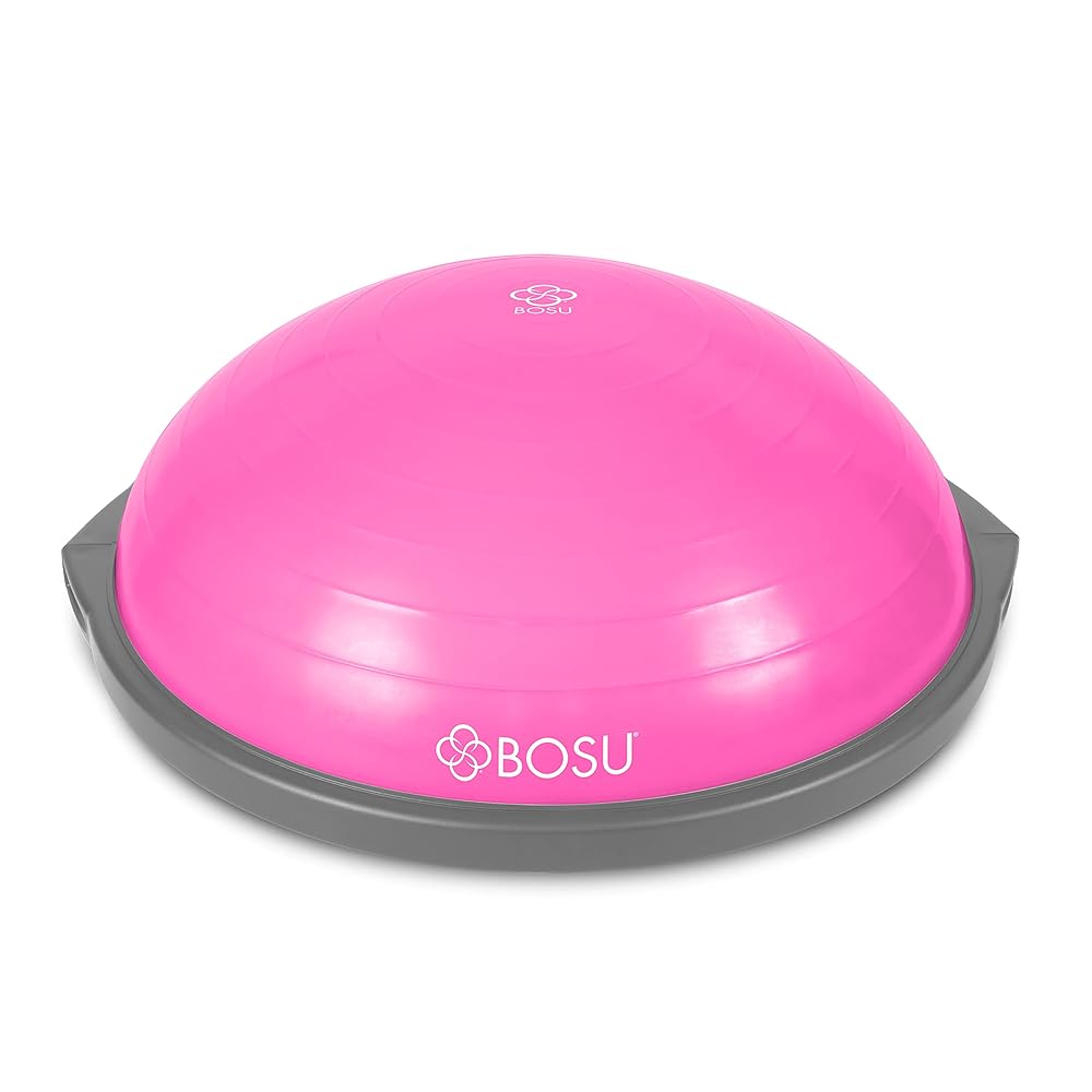 Bosu 72-10850 Home Gym Equipment The Original Balance Trainer 65 cm Diameter, Pink and Gray