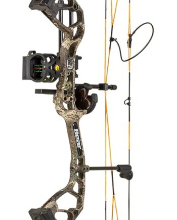 Bear Archery Royale Ready to Hunt Compound Bow Package for Adults and Youth, Left Hand, True Timber Strata