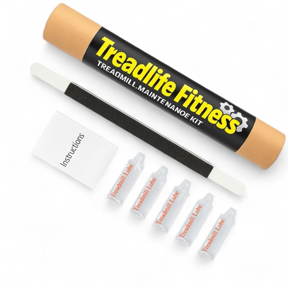 TreadLife Fitness Treadmill Maintenance Kit | 5 Applications of Treadmill Lubricant for Belt | 100% Silicone Lube | Extra Wide TruLube Applicator Wand | Directions Included