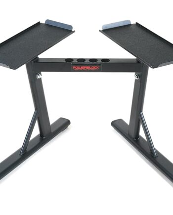 PowerBlock PowerMax Stand – Dumbbell Rack & Weight Rack, Use with Weights up to 90 Pounds, Durable Steel Construction, Home Gym Strength Training, Innovative Workout Equipment