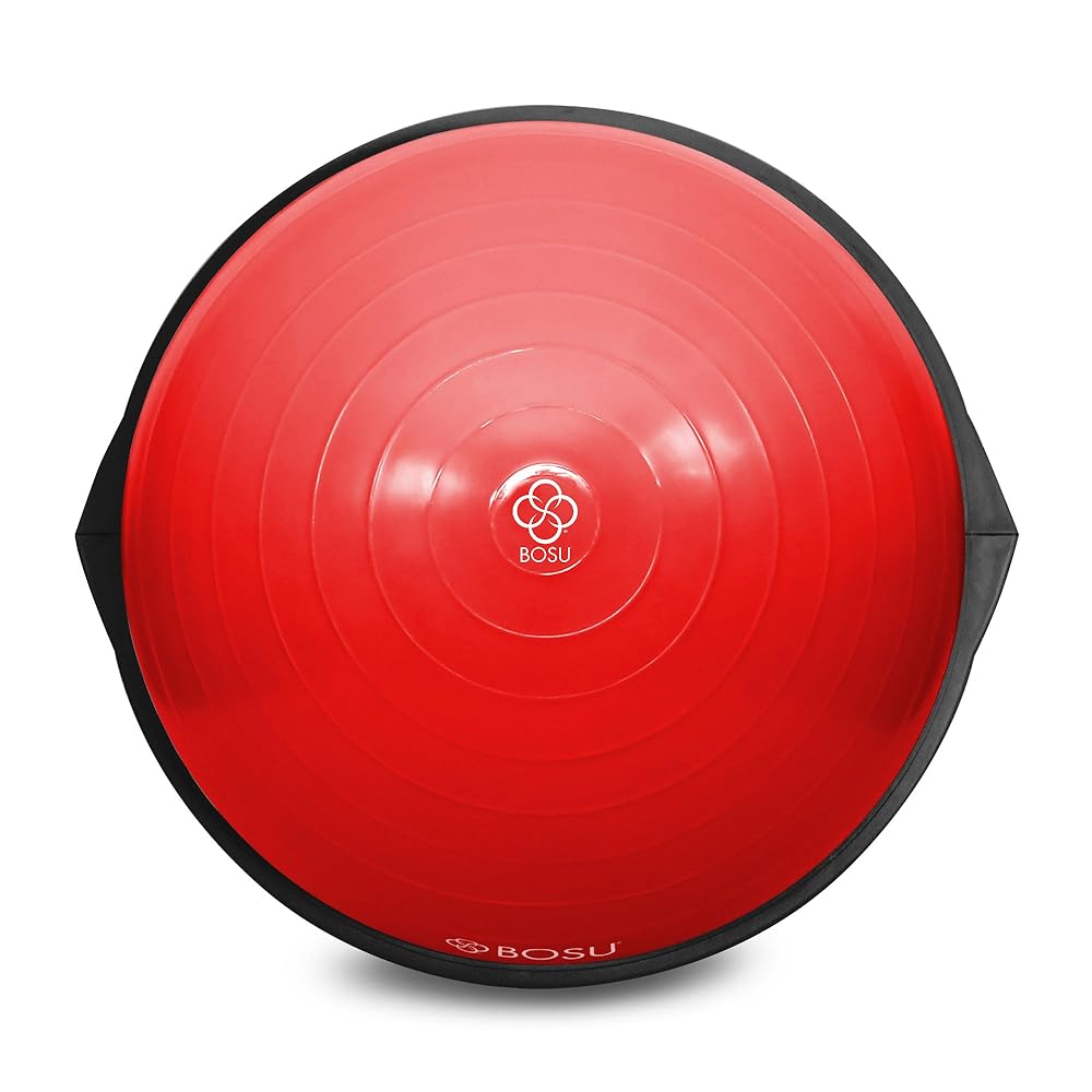 Bosu Pro Balance Board Strength Trainer Ball, Equipment for Home Gym, 26 Inch, Red