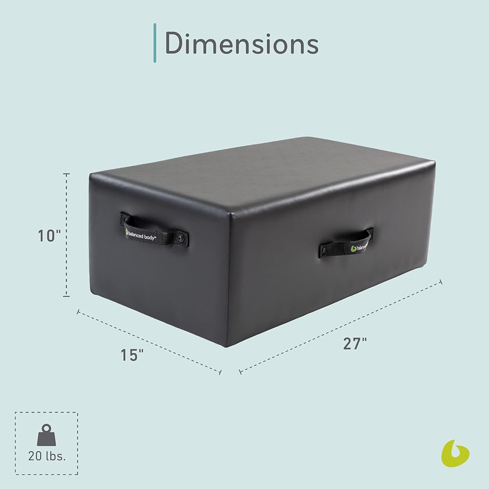 Balanced Body New York Sitting Box for Pilates Reformer, Pilates Equipment for Home Workouts and Professional Studio Use, Fits All Balanced Body Wood Reformers and Metro IQ Reformers