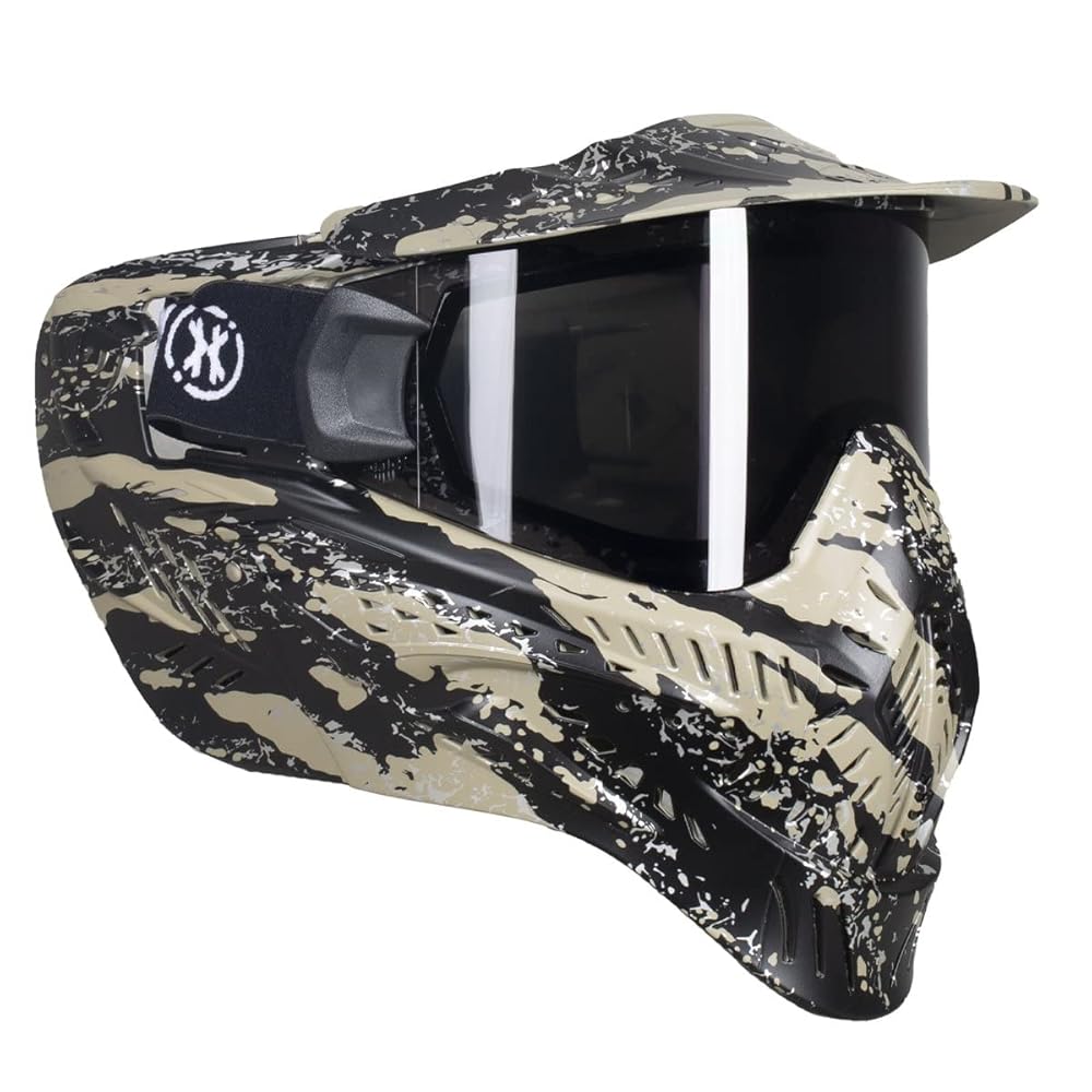 HK Army HSTL Goggle Paintball Airsoft Mask with Anti Fog Thermal Lens (Fracture Black/Tan/Smoke Lens)