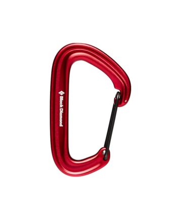 BLACK DIAMOND Litewire Carabiner for Rock Climbing, Red