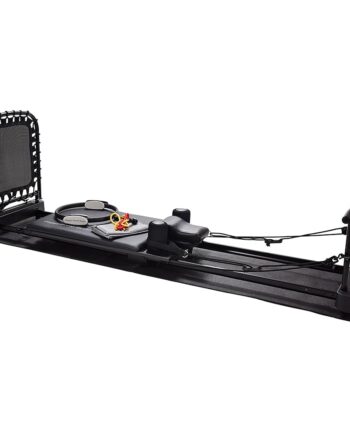 Stamina Products Pilates Home Studio Foldable Reformer, Complete Workout System for Fitness Enthusiasts, All in One Pilates Experience, Black