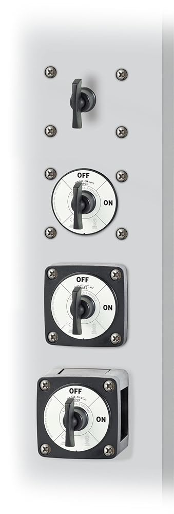 Blue Sea Systems 6005200 m-Series Battery Isolator Switch ON/OFF with Locking Key, Black