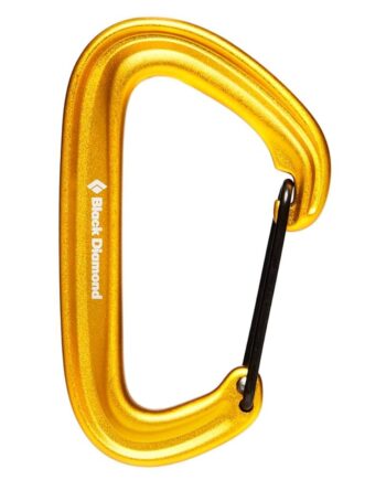 BLACK DIAMOND Litewire Carabiner for Rock Climbing, Yellow