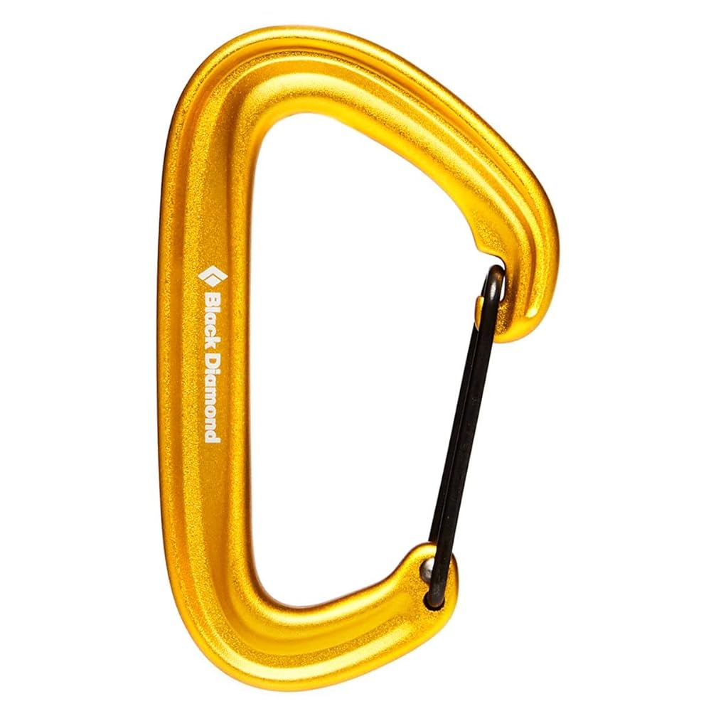 BLACK DIAMOND Litewire Carabiner for Rock Climbing, Yellow