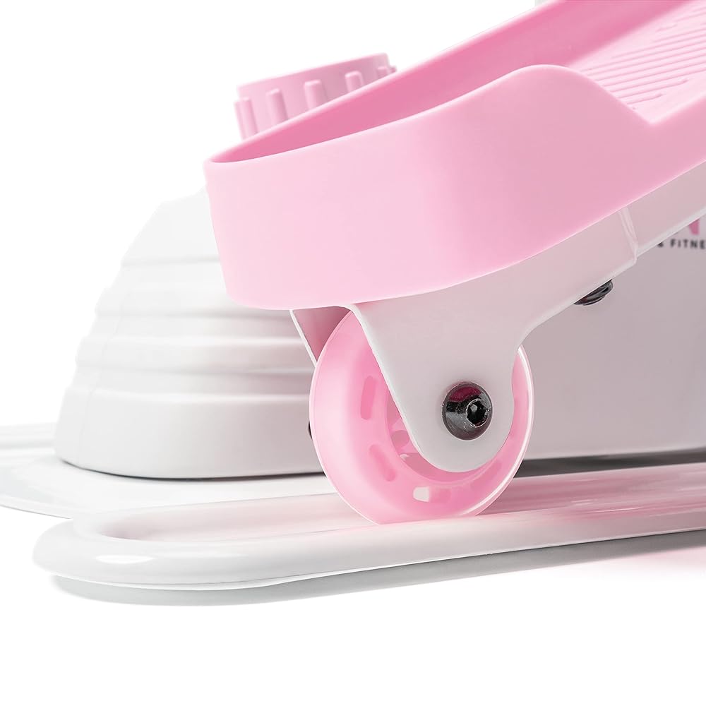 Sunny Health & Fitness Pink Fully Assembled Magnetic Under Desk Elliptical Peddler, Portable Foot & Leg Pedal Exerciser- P2030