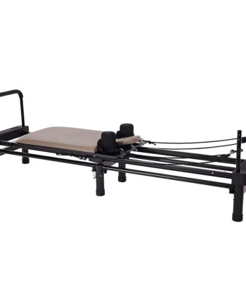 AeroPilates Reformer - Pilates Reformer Workout Machine for Home Gym - Cardio Fitness Rebounder- Up to 300 lbs Weight Capacity, Gray