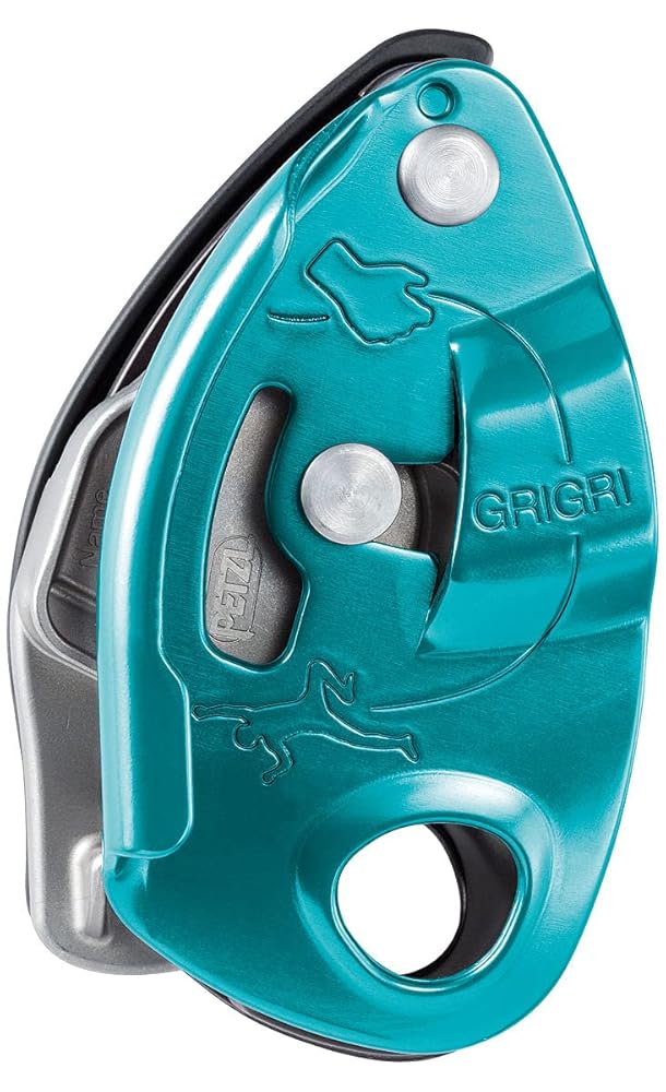 Petzl GRIGRI Belay Device - Belay Device with Cam-Assisted Blocking for Sport, Trad, and Top-Rope Climbing - Blue