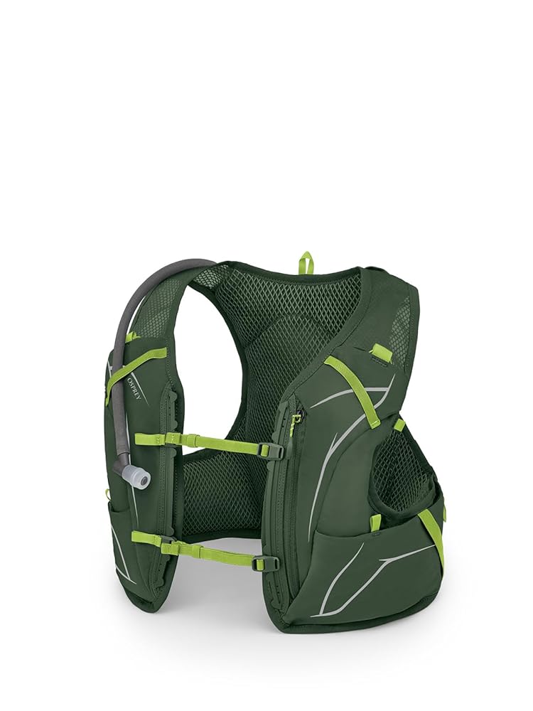 Osprey Duro 1.5L Men's Running Hydration Vest with Hydraulics Reservoir, Seaweed Green/Limon, Large