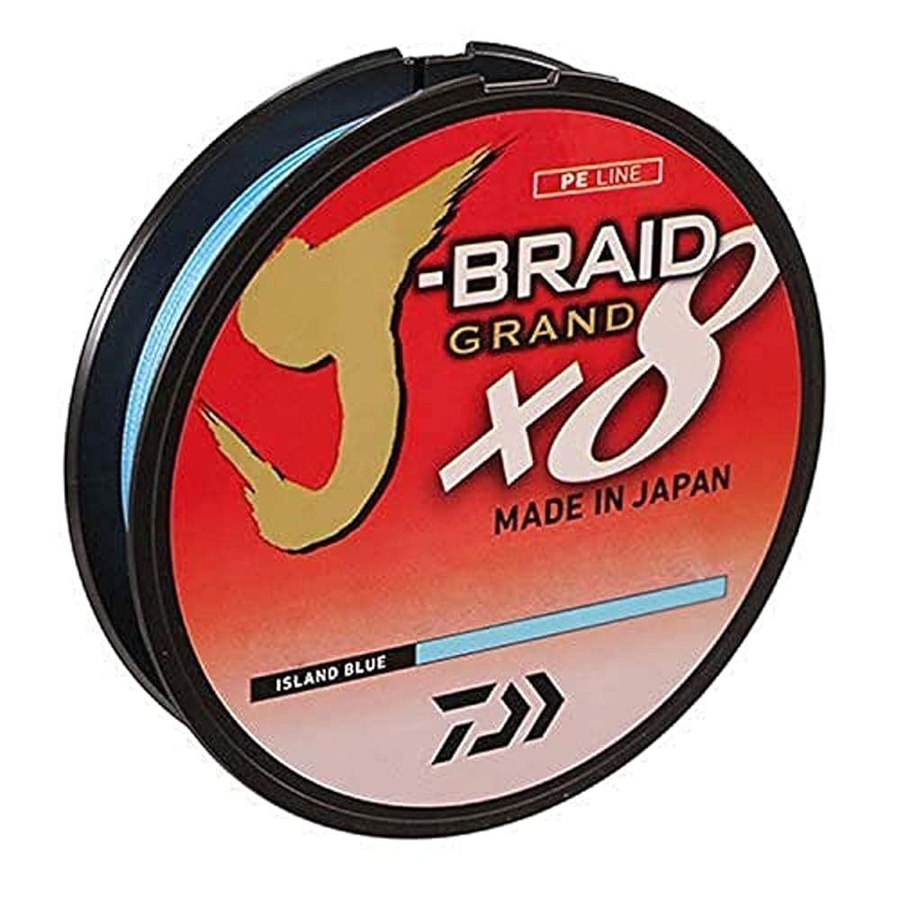 Daiwa J-BRAID GRAND 8X 300YDS FILLER SPOOL ISLAND BLUE